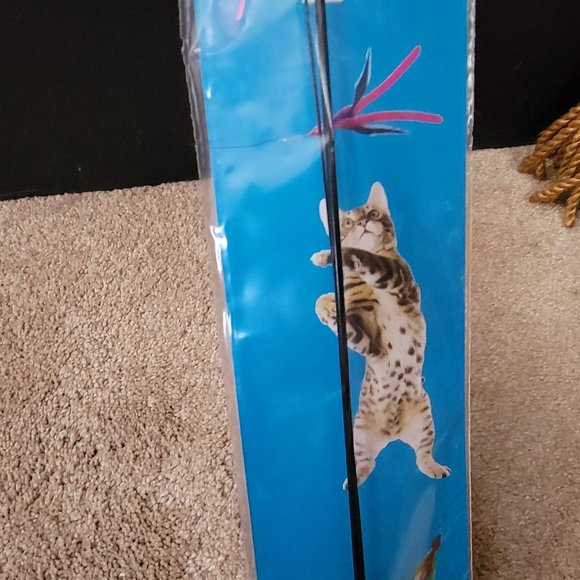 Cat Toy Da-Bird Feather Wand Interaction 36 in.... Cats Love These!!.. Bran New! - Picture 4 of 7